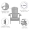 Flash Furniture Gray Side Table and 2 Folding Adirondack Chairs JJ-C14505-2-T14001-GY-GG - alternate 3